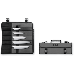 KAI DM-0781EU67 Комплект 5 ножа Wasabi Black в малка чанта за ножове SHUN