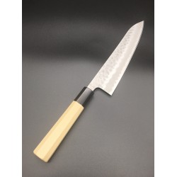 HAD 2350624 OUL White 2 Tsuchime със стоманена обвивка от неръждаема стомана Gyuto 210 мм с дръжка от магнолия
