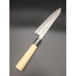 HAD 2350624 OUL White 2 Tsuchime със стоманена обвивка от неръждаема стомана Gyuto 210 мм с дръжка от магнолия