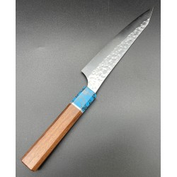 YUK 1029 Нож Yu Kurosaki Ei Petty 130 мм с дръжка венге, тюркоазен накрайник