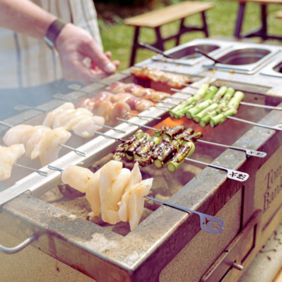 GAS KAS-16276 Метални шишове за барбекю 22 см Kasai Hibachi, комплект 6 броя