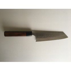 JAP Kin-S3-BU165-Shi Yoshimi Kato Silver Steel No.3 Hammered Bunka Japanese Chef Knife 160mm with Shitan Handle × 1