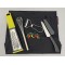 SET DH-PG-AB Комплект кухненски аксесоари нож, белачка, ренде, бъркалка и престилка